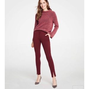 Ann Taylor HIGH WAIST BI-STRETCH PANTS SANGRIA